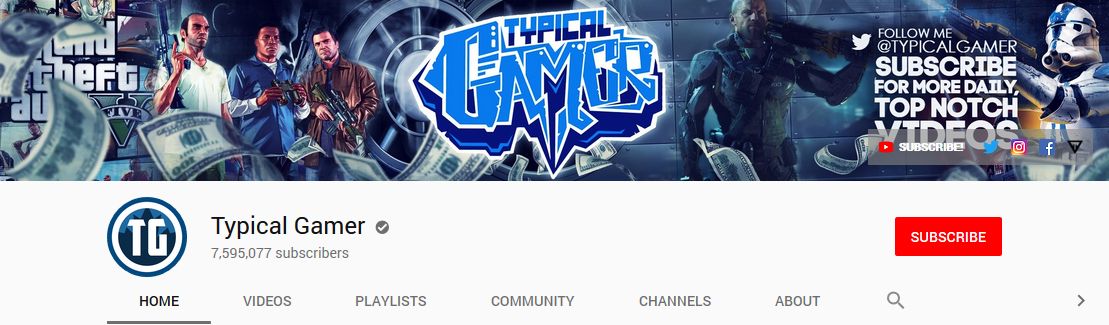 Typical Gamer channel art