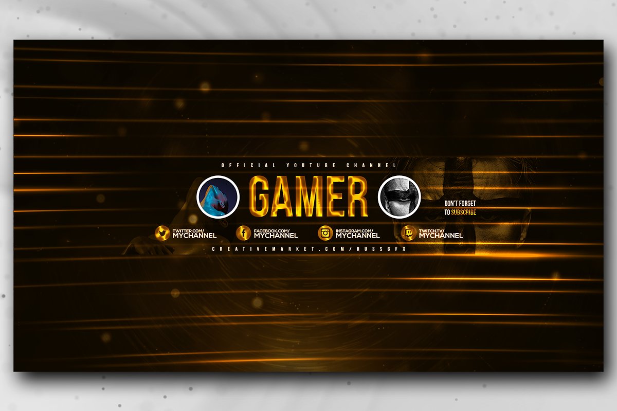 YouTube Channel Art Banner Template