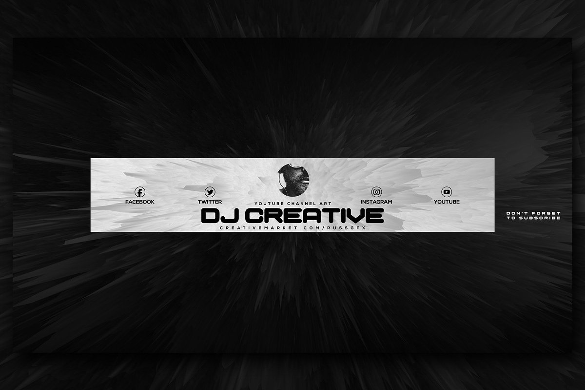 Youtube channel art template