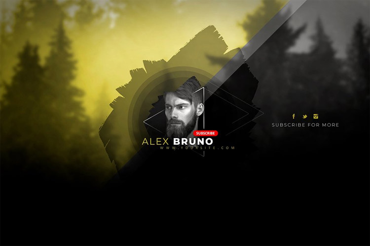 Simple Creative YouTube Banner Template