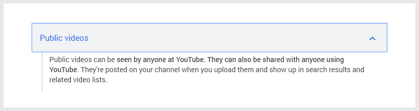 Public YouTube Privacy Settings