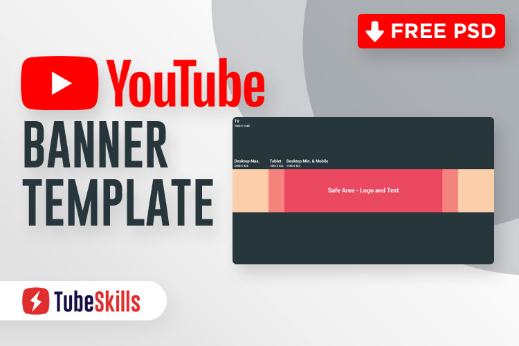 YouTube Banner Template PSD (FREE Download) - Tubeskills