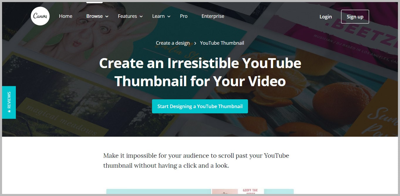 Canva Free YouTube Thumbnail Maker