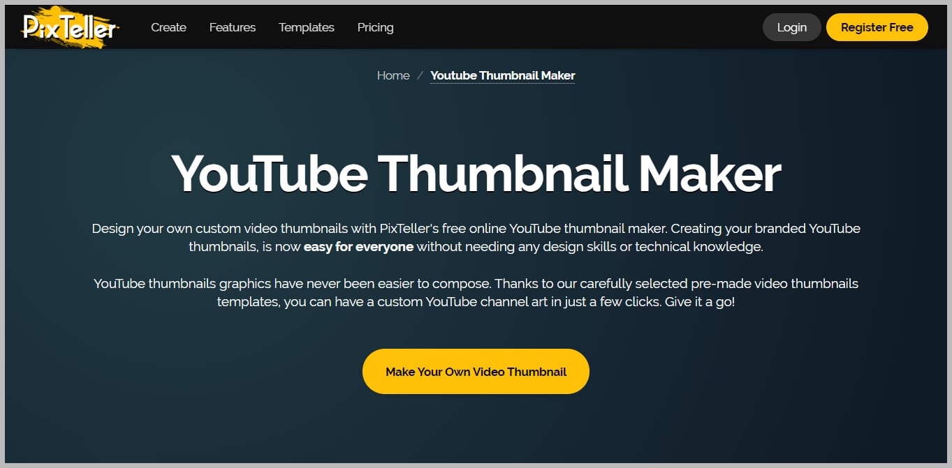 Pixteller Free YouTube Thumbnail Maker