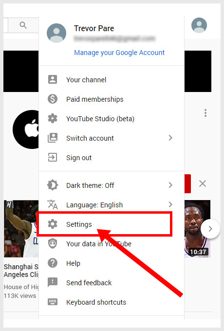 YouTube Channel Settings