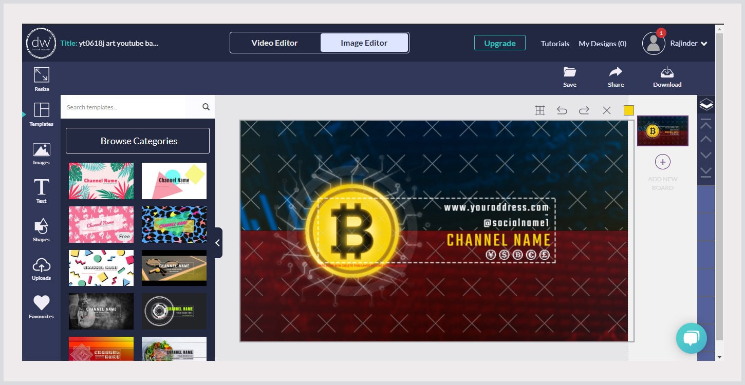 Design Wizard YouTube Banner Maker