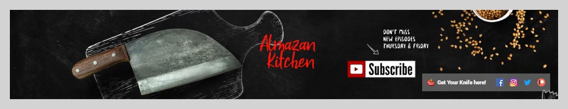 Almazan Kitchen YouTube Channel Art Design