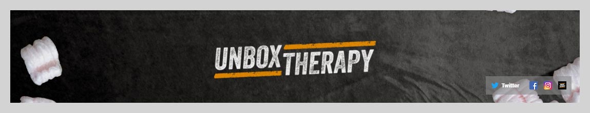 Unboxtherapy YouTube Channel Art Design