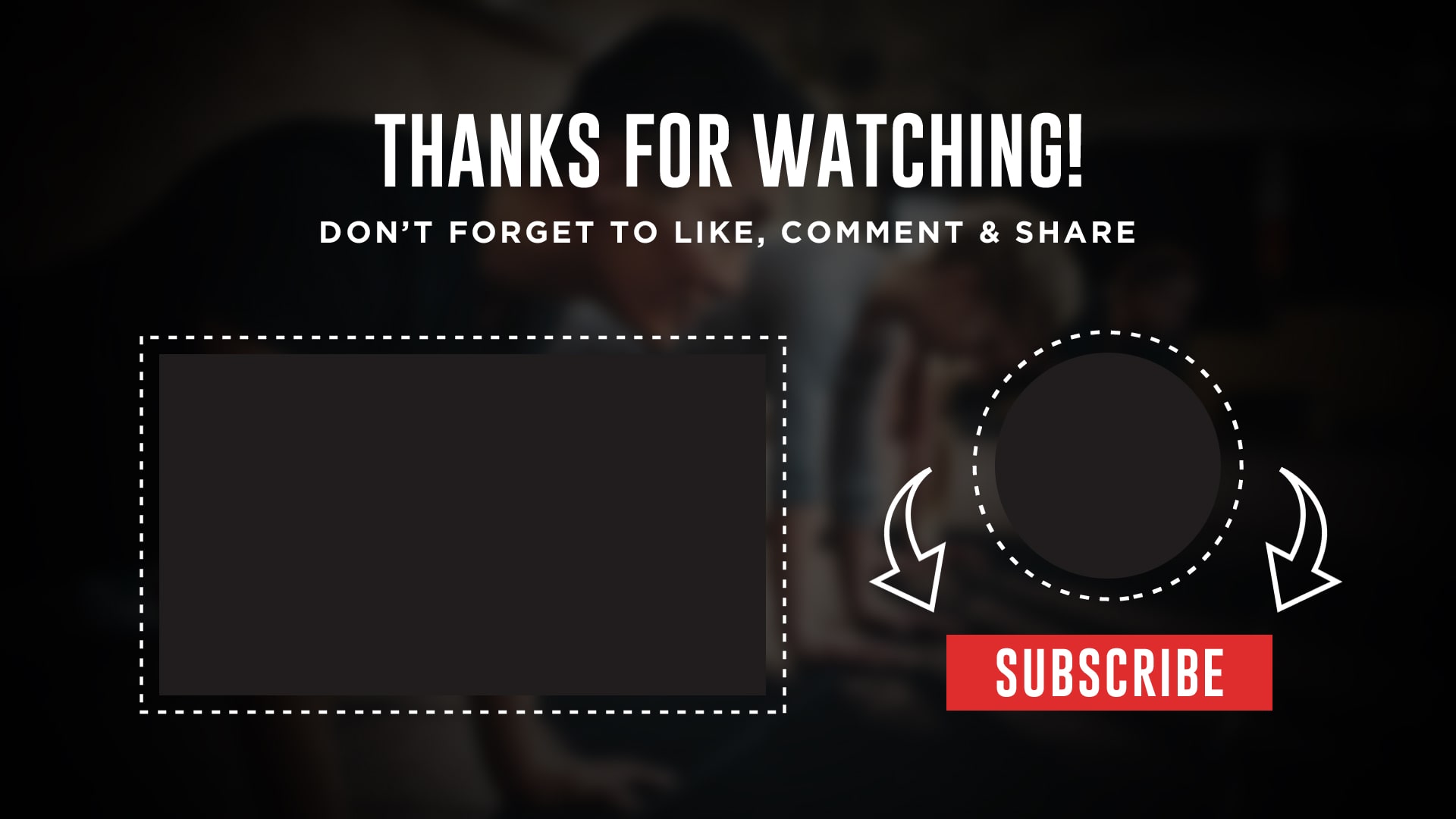 youtube outro template photoshop