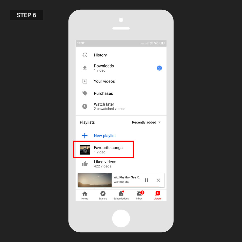 Repeat Video YouTube App Step 05