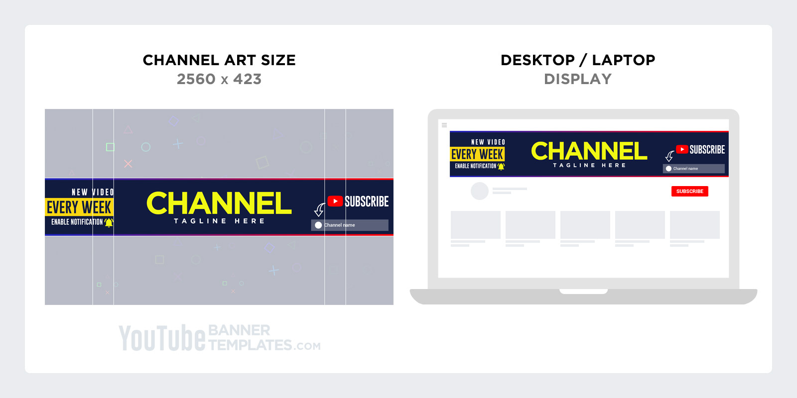 YouTube channel art size for Desktop