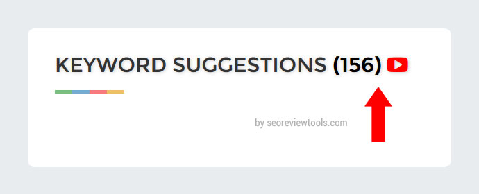 YouTube Keyword Suggestions by SEOReviewTools