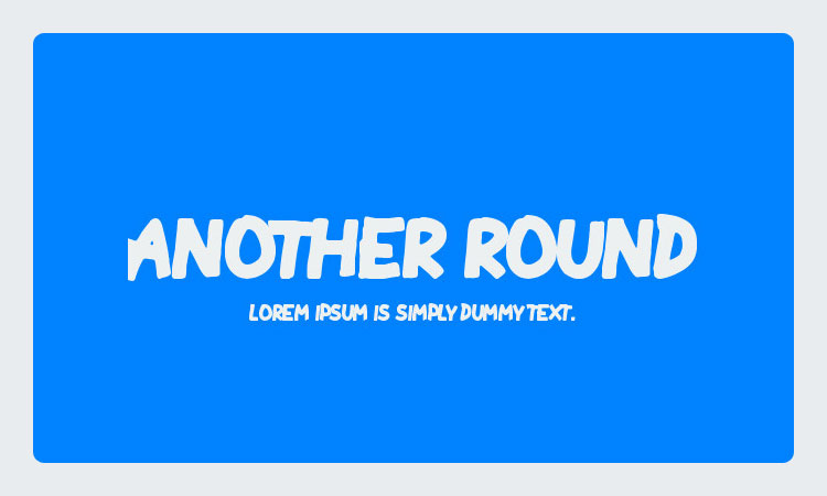 Another Round Free Font