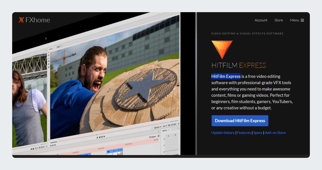 HitFilm Express Free Video Editing Software for YouTube