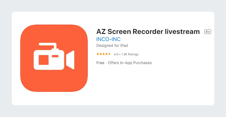 AZ Screen Recorder iOS App