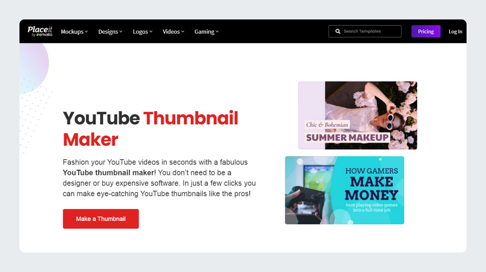 Placeit YouTube Thumbnail Maker