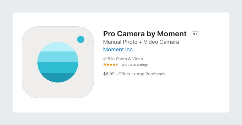Pro Camera by Moment
