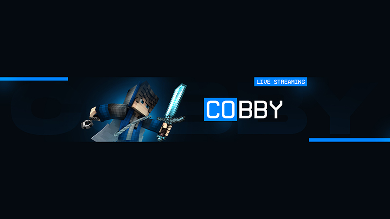 Cobby Minecraft YouTube Banner Template