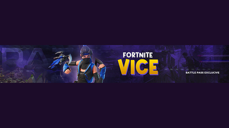 Fortnite Vice Gaming YouTube Banner Template