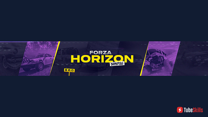 Forza Horizon Gameplay YouTube Banner Template
