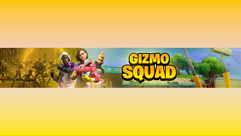 Gizmo Squad Fortnite Gaming YouTube Banner Template