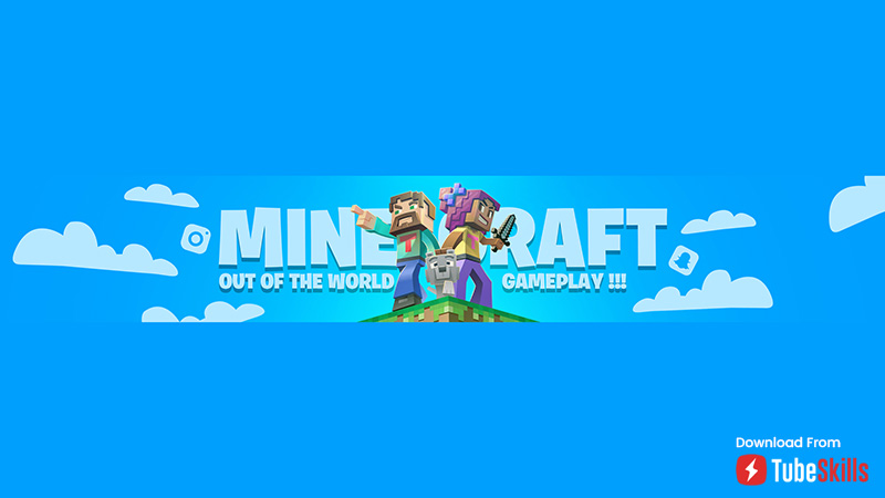 Minecraft Gaming YouTube Banner Template
